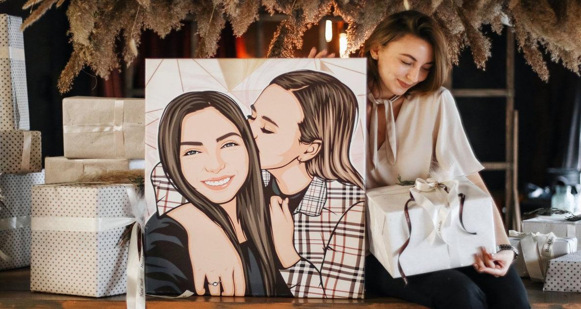 Art - portreti: mākslinieka roka rada mūsdienīgu mākslu
