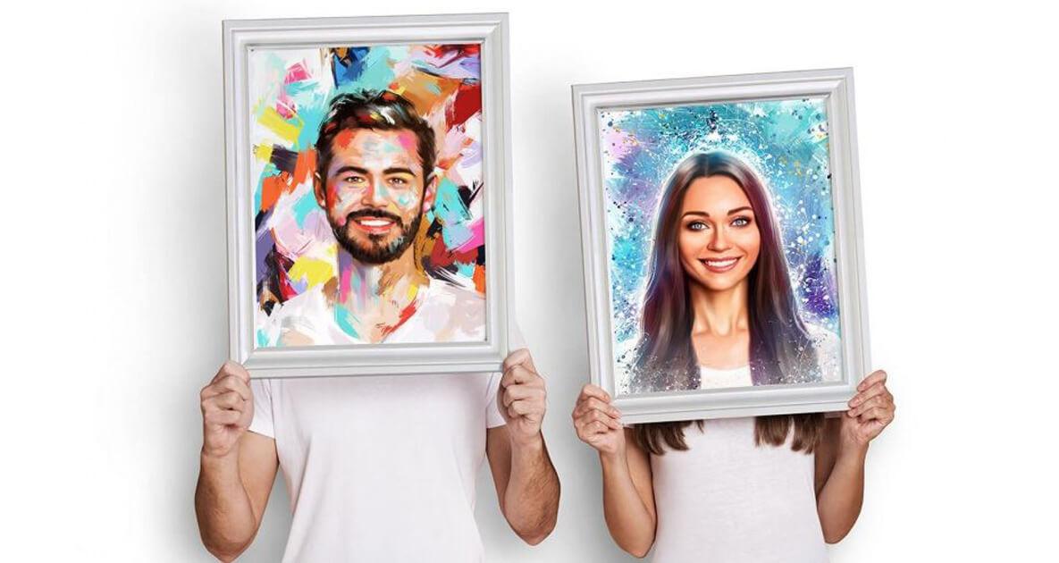 Art portrait as a gift for the loved ones
