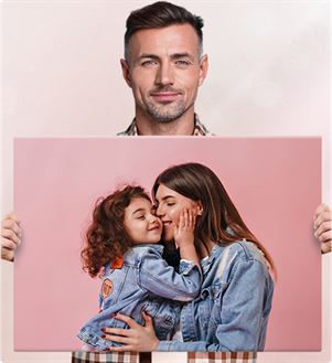 Photo on canvas 100x70 cm — print size example
