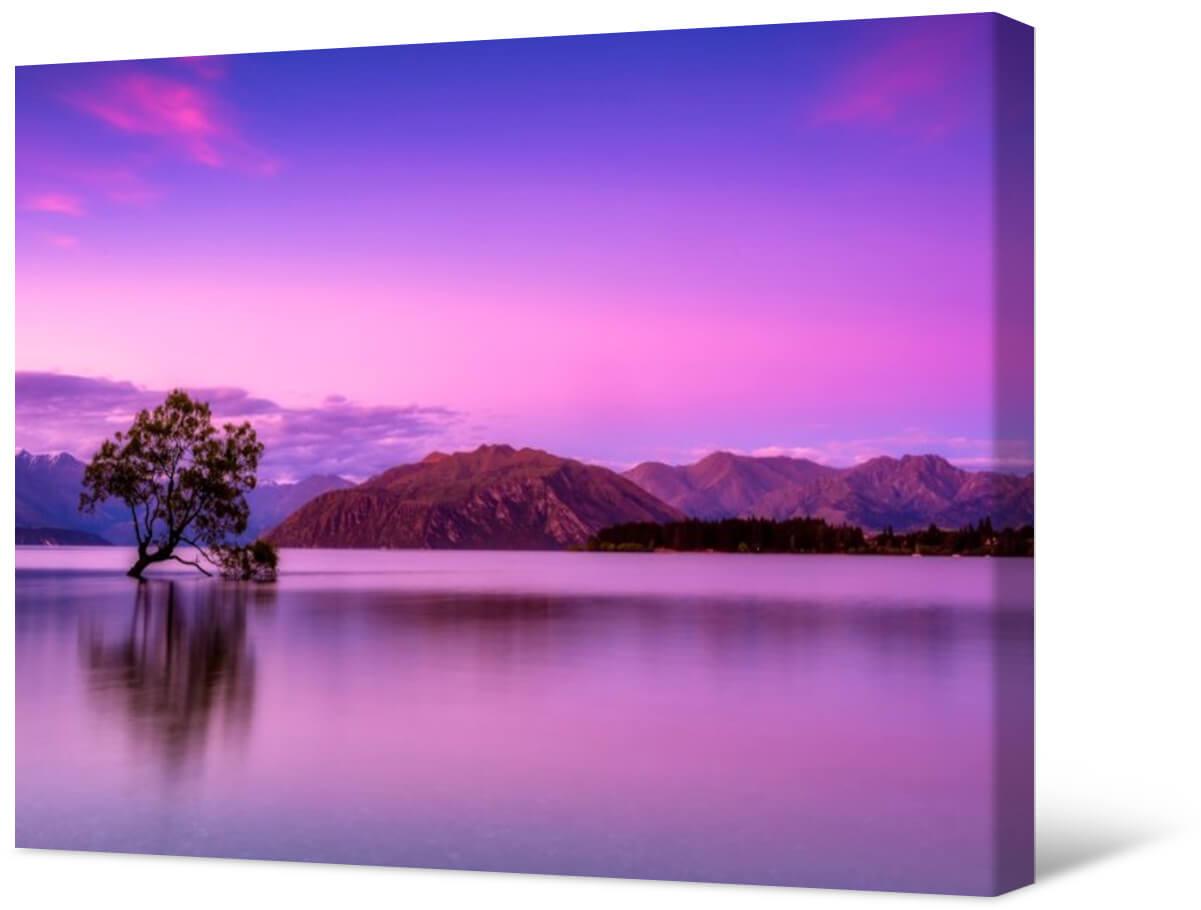 Fotomalerei auf Leinwand - Berge von Neuseeland
