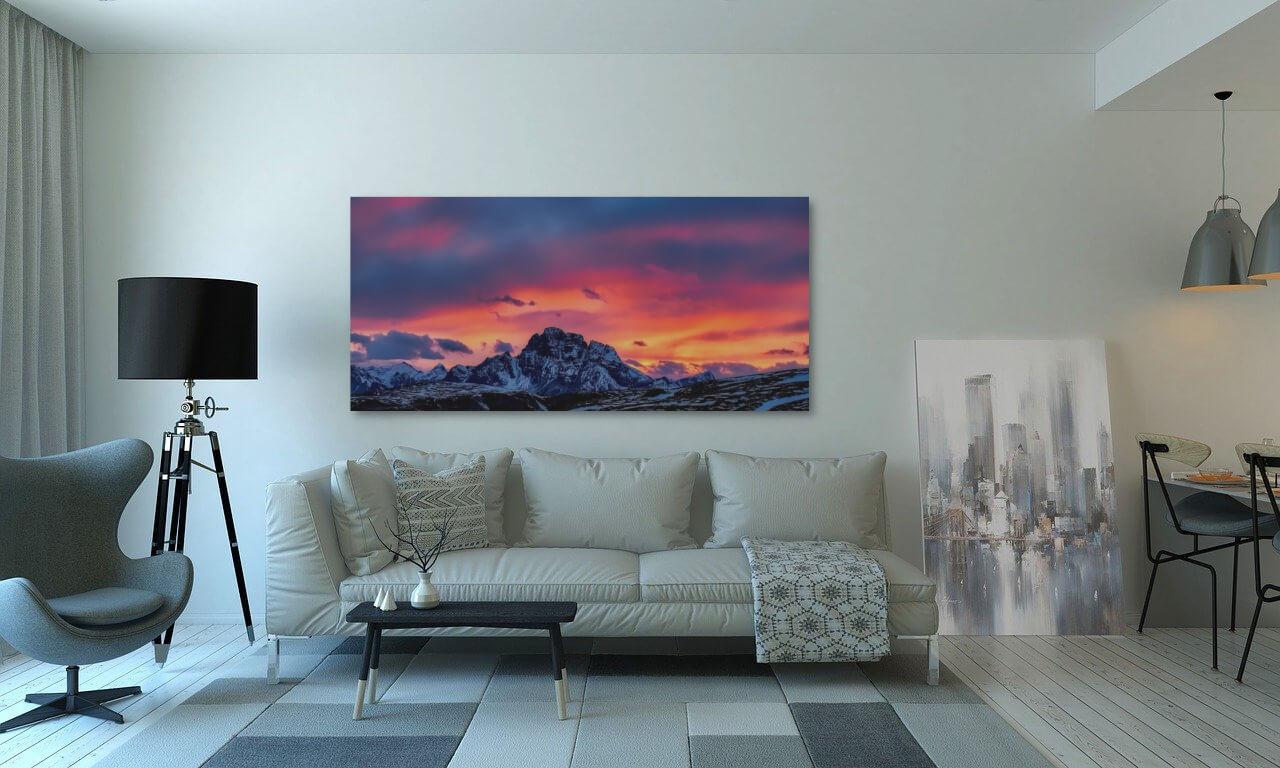 Foto glezna uz audekla - Dolomīti