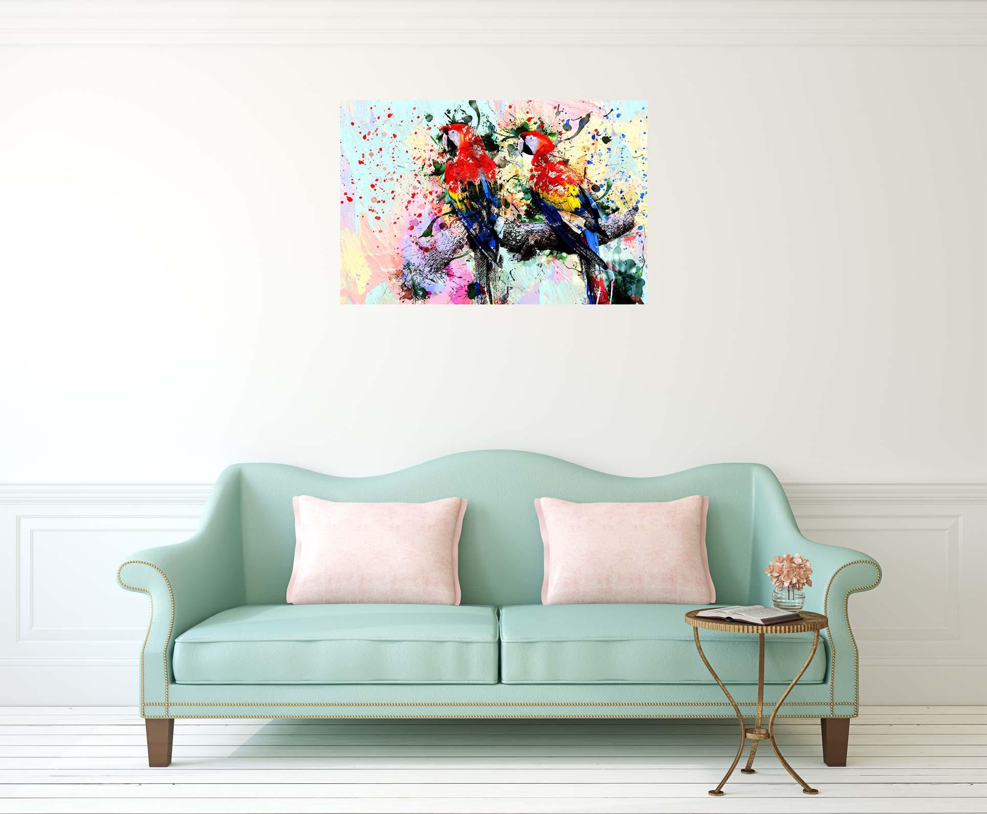 Aquarell Papageien
