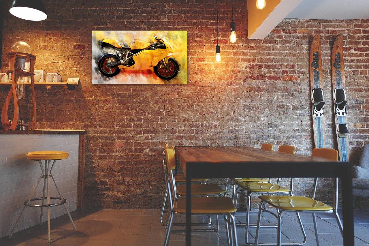 Yellow motorcycle