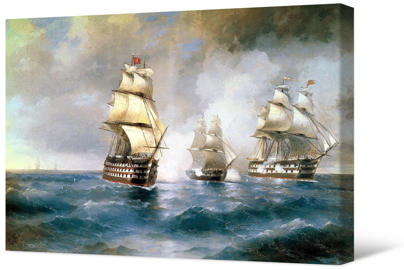 Ivan Aivazovsky - Brigg "Mercury", angegriffen von zwei türkischen Schiffen