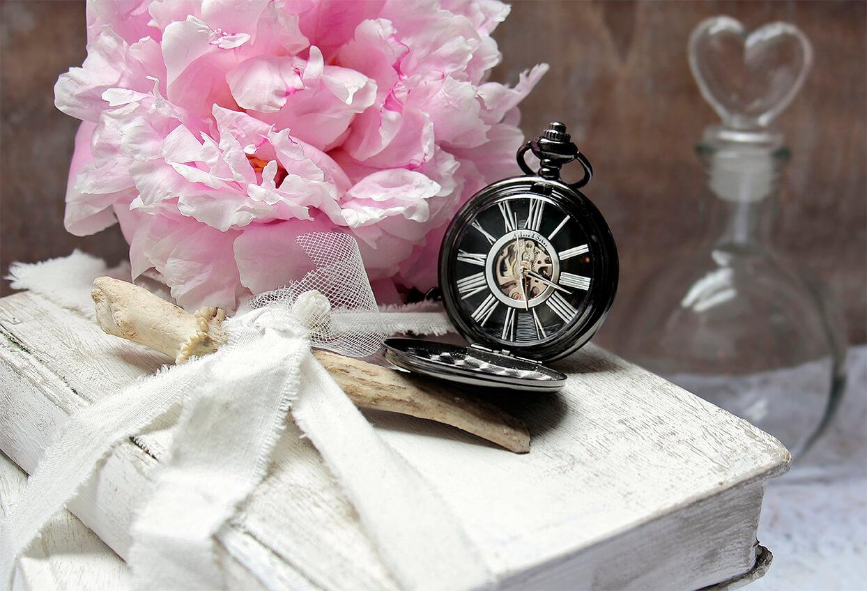 Still life with clock