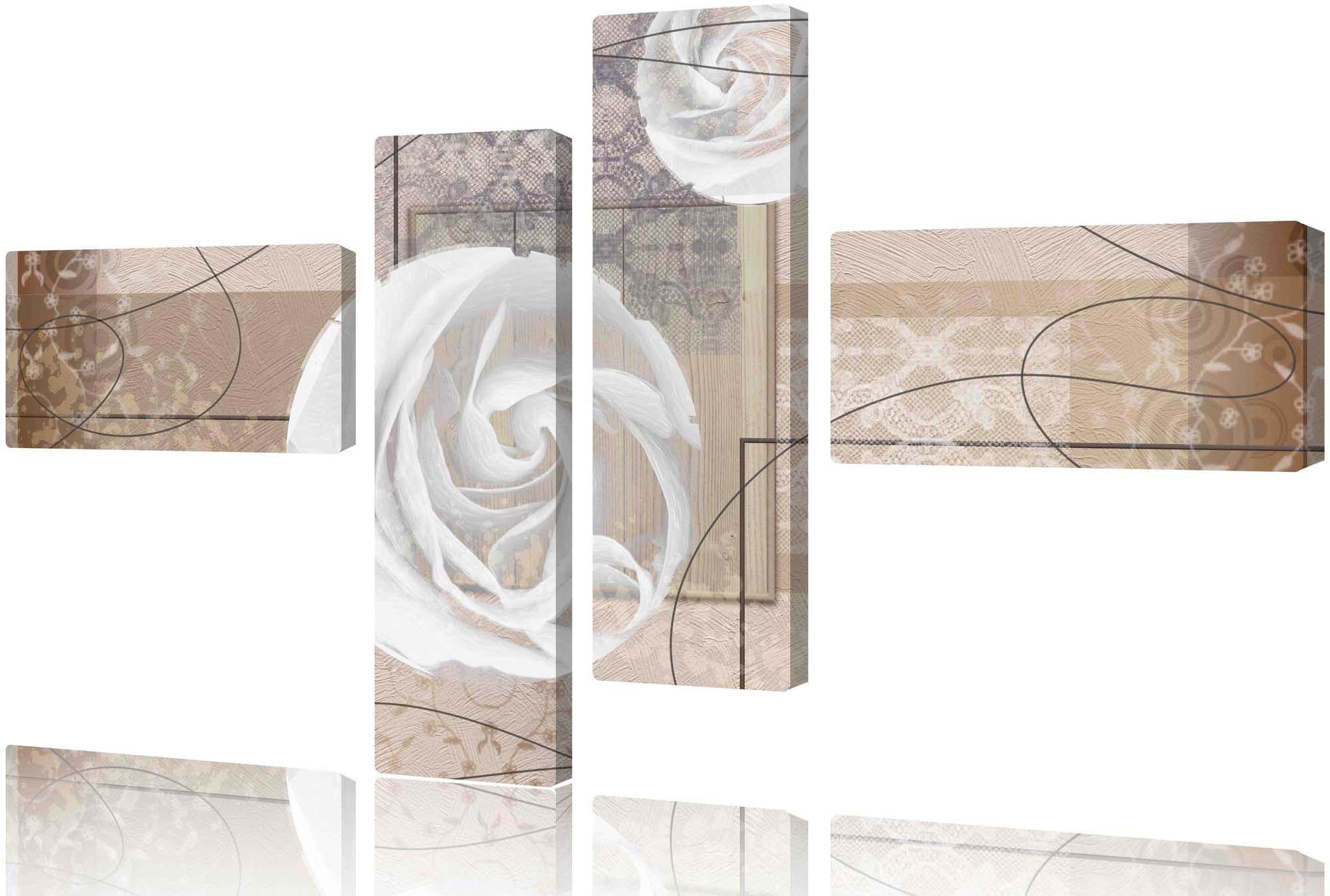 Modulares Bild - zarte weiße Rose