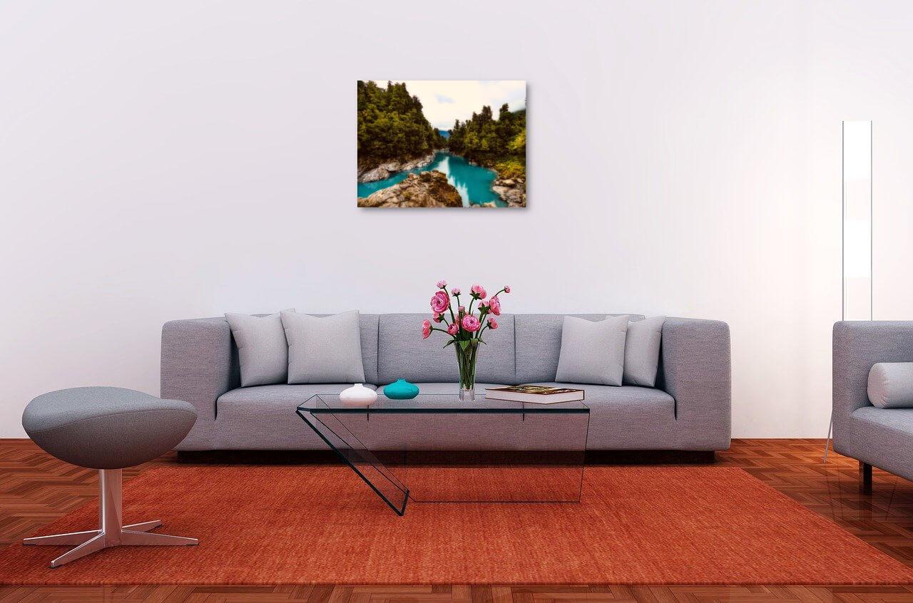 Photo painting on canvas - Hokitika Gorge