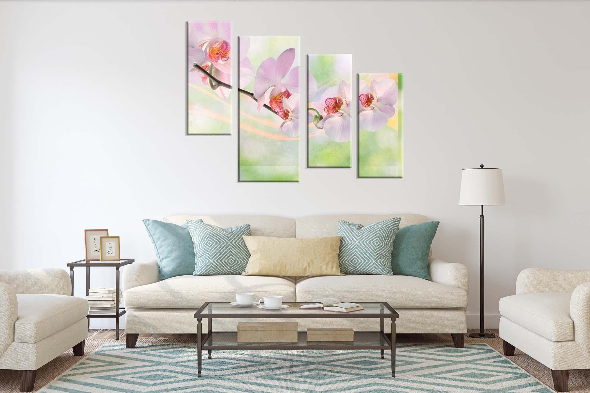 Modular picture - flowering twig