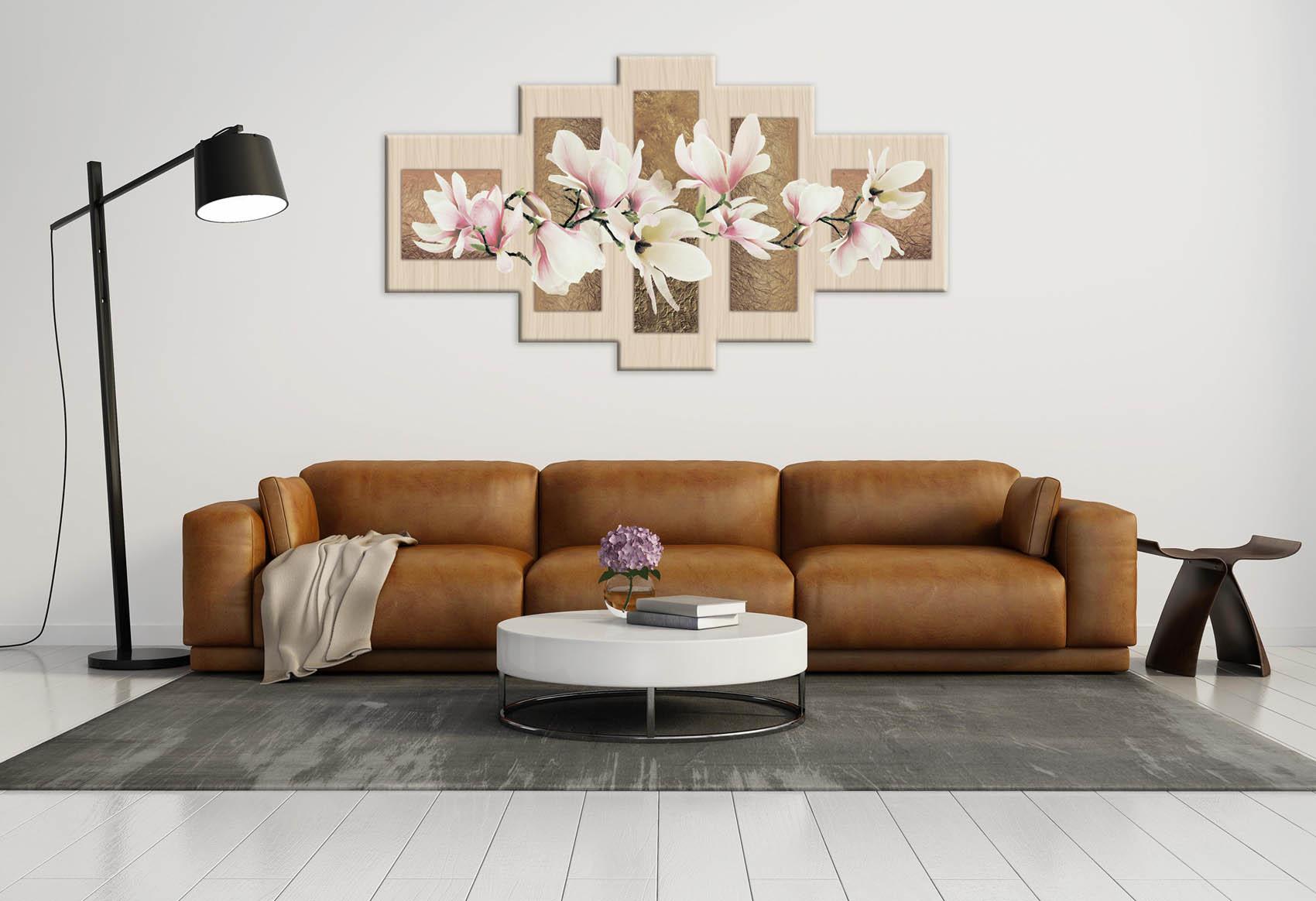 Modulares Bild - zarte Blumen