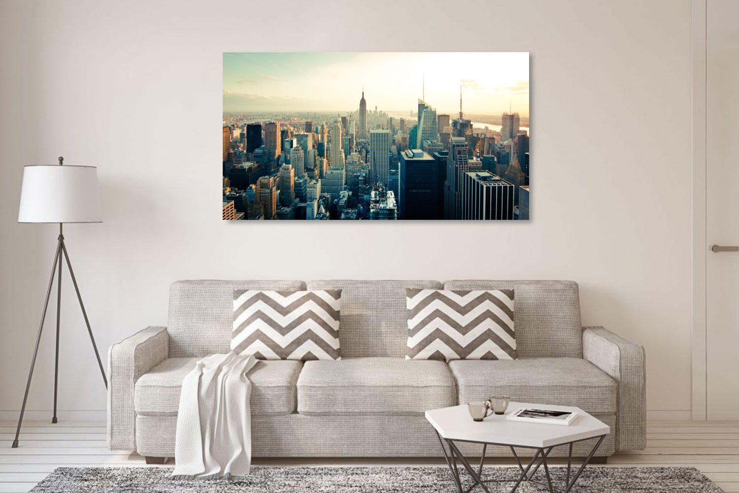 Fotomalerei auf Leinwand - Manhattan aus der Vogelperspektive