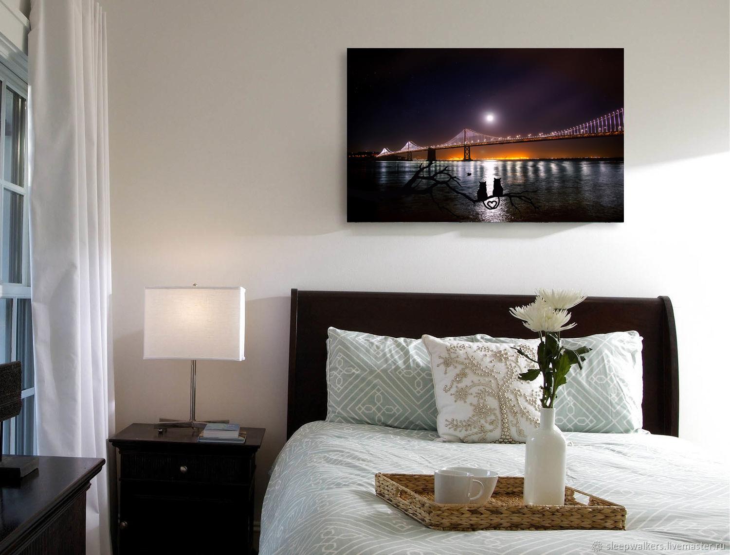 Fotomalerei auf Leinwand - San Francisco bei Nacht