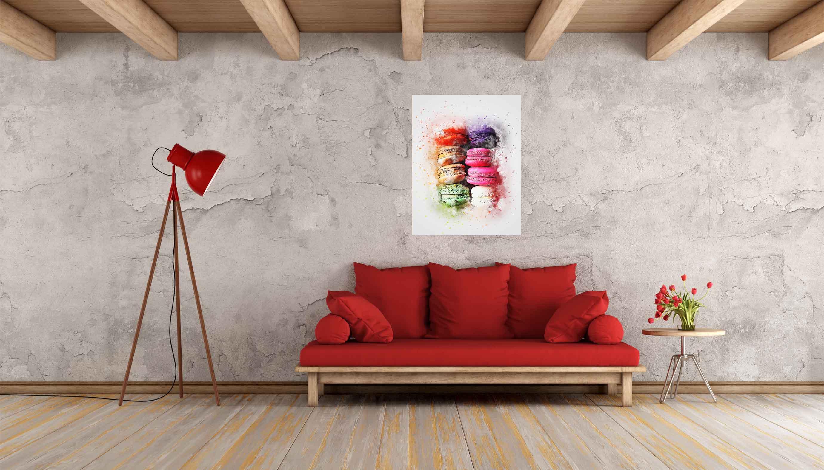 Watercolor macarons